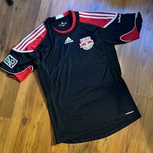 Adidas Red Bull Navy and Red Soccer Jersey